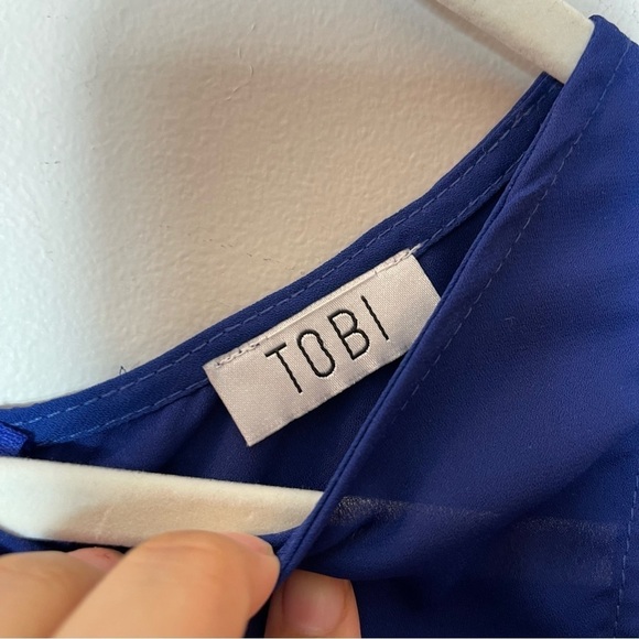 Tobi High Low Blue Tank Top Size XS NWOT - Picture 6 of 10